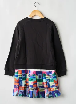 Robe Mi-longue W.o.p (world Of Pop) Noir Manches Longues