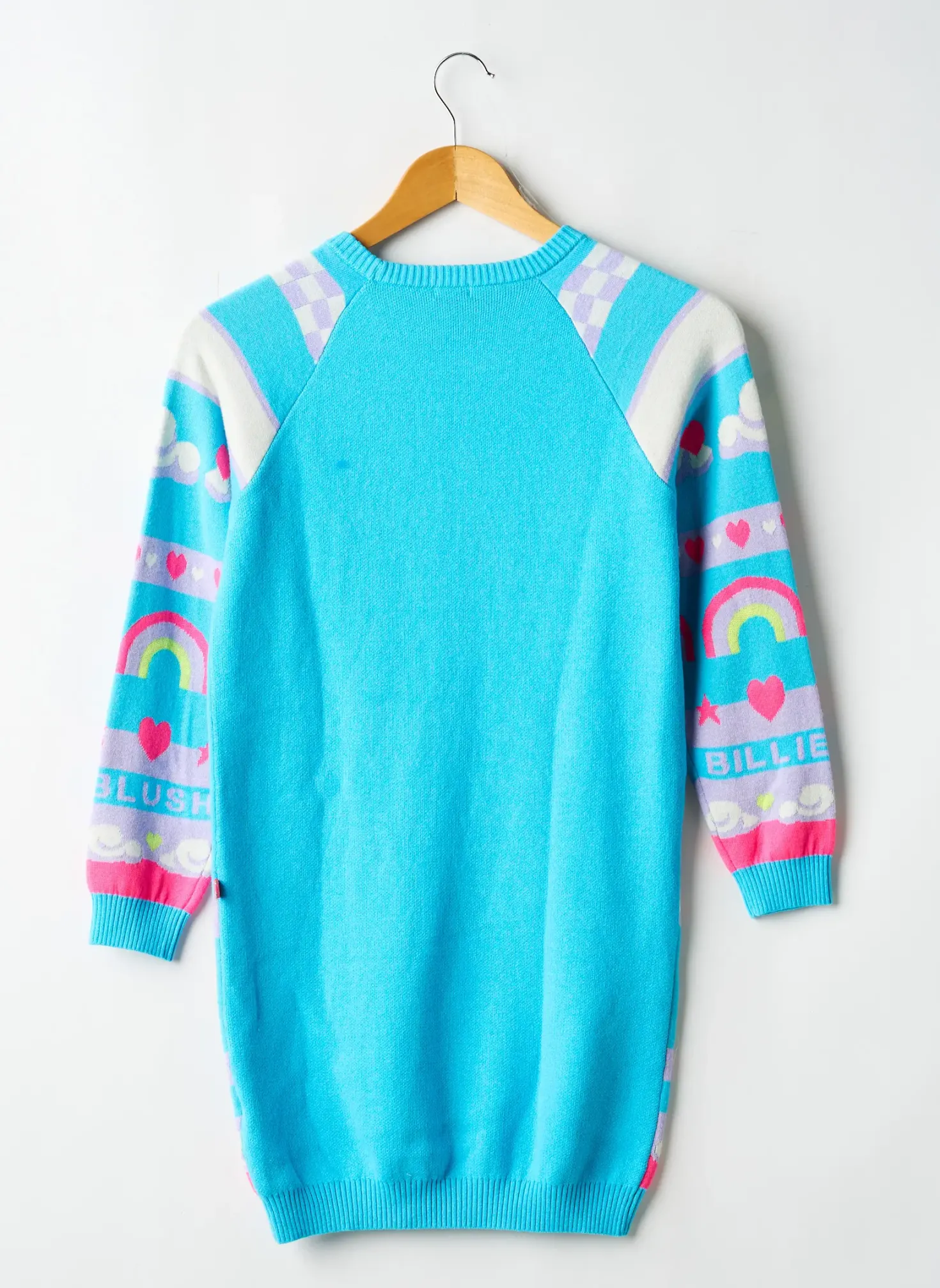 Robe Pull Billieblush Bleu Manches Longues
