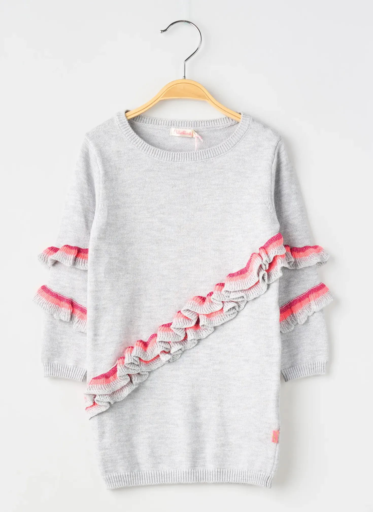 Robe Pull Billieblush Gris Manches Longues