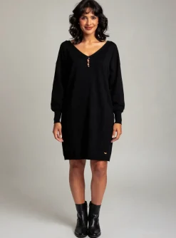 Robe Pull Lpb Les Petites Bombes Noir Manches Longues