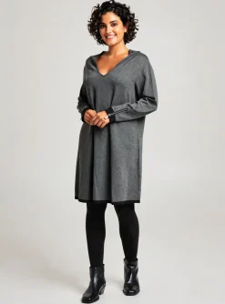 Robe Pull Marble Gris Manches Longues