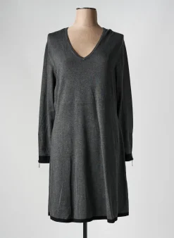 Robe Pull Marble Gris Manches Longues