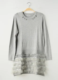 Robe Pull Mayoral Gris Manches Longues