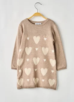 Robe Pull Noukie's Beige Manches Longues