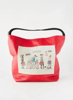 Sac Barbara Rihl Rouge Forme Cabas