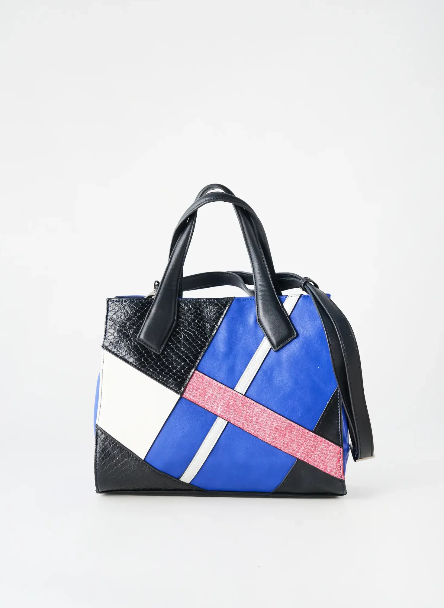 Sac Patrick Blanc Bleu Forme Rectangulaire