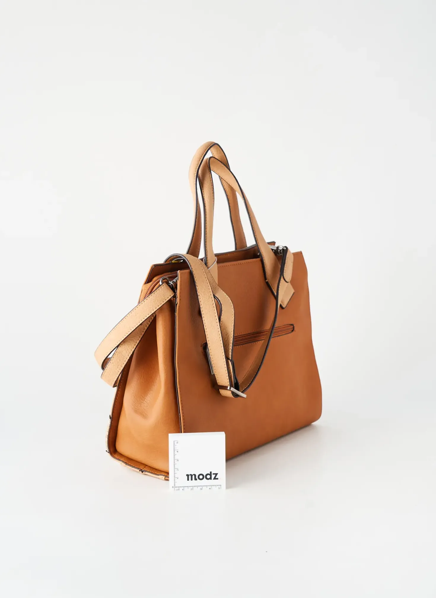 Sac Patrick Blanc Marron Forme Rectangulaire