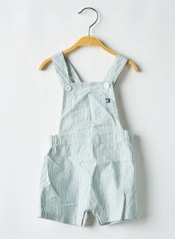 Salopette Petit Bateau Vert Fines Bretelles