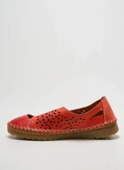 Sandales/nu Pieds Alenoa Orange Talon Plat Jusqu'à 3cm