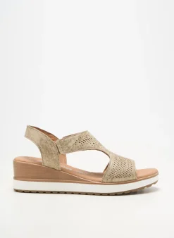Sandales/nu Pieds Alenoa Or Talon De 4 À 6cm