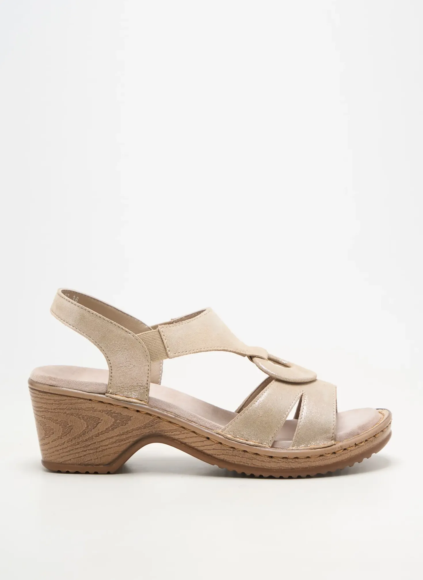 Sandales/nu Pieds Ara Beige Talon De 4 À 6cm