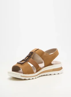 Sandales/nu Pieds Ara Marron Talon Plat Jusqu'à 3cm