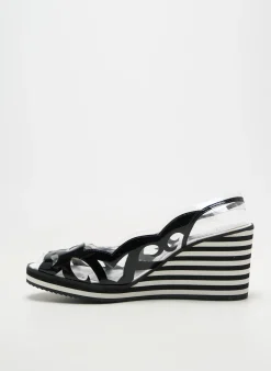 Sandales/nu Pieds Azuree Noir Talon De 7 À 9cm