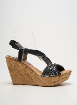 Sandales/nu Pieds Bertuchi Noir Talon Haut De 10cm Et Plus