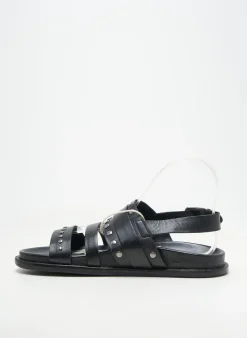 Sandales/nu Pieds Biba Noir Talon Plat Jusqu'à 3cm