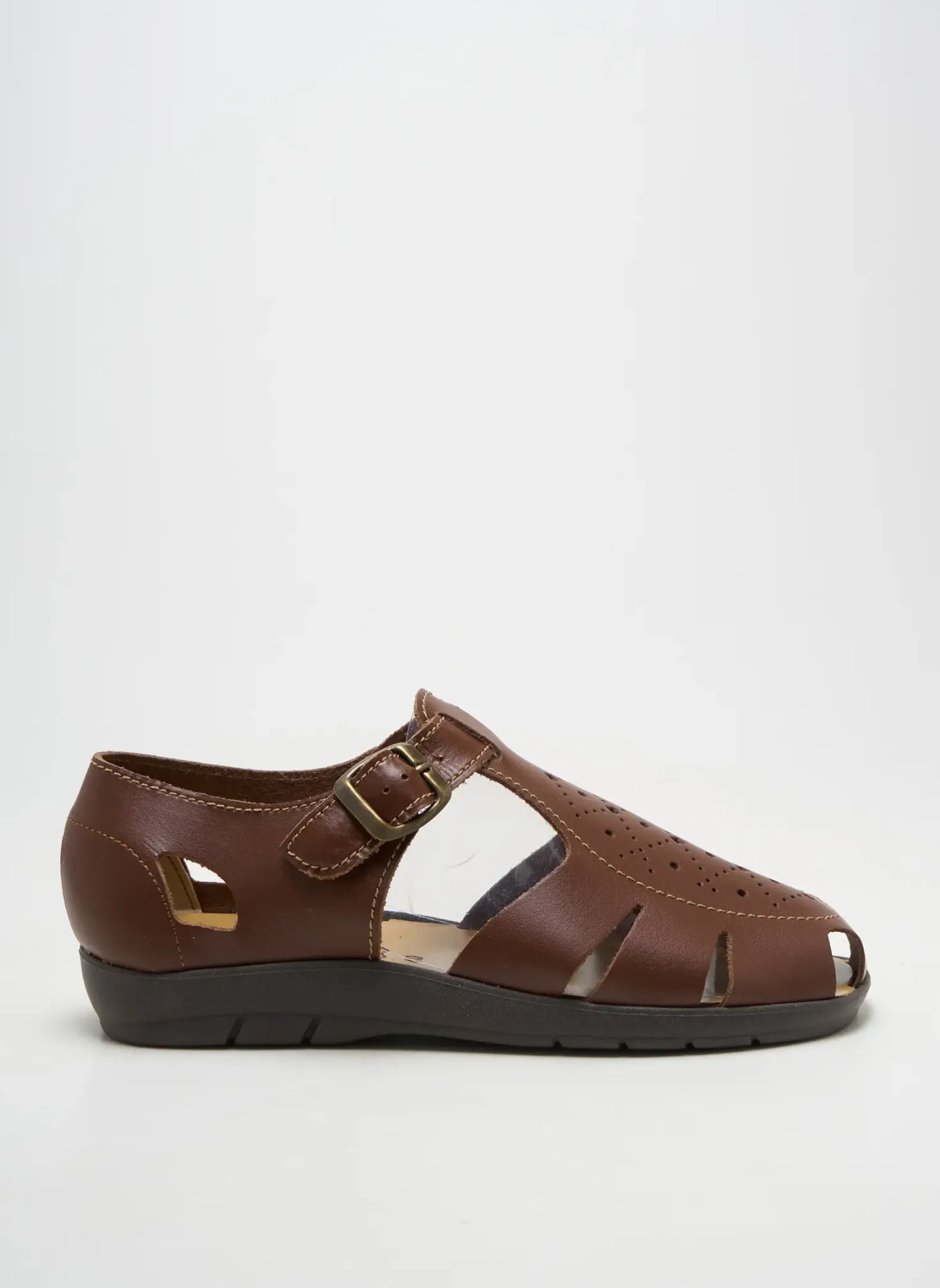 Sandales/nu Pieds Boissy Marron Bout Rond