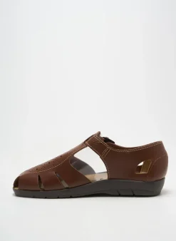 Sandales/nu Pieds Boissy Marron Bout Rond