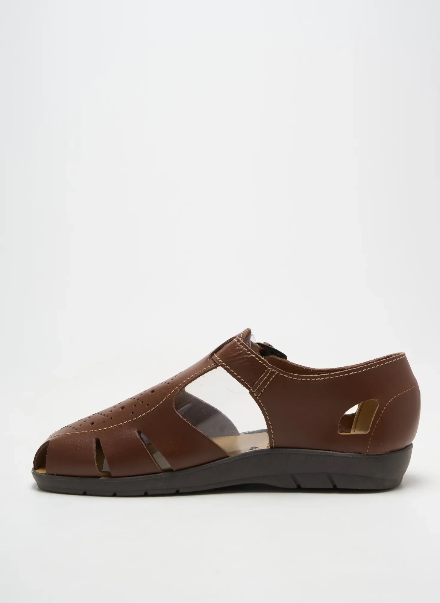 Sandales/nu Pieds Boissy Marron Bout Rond