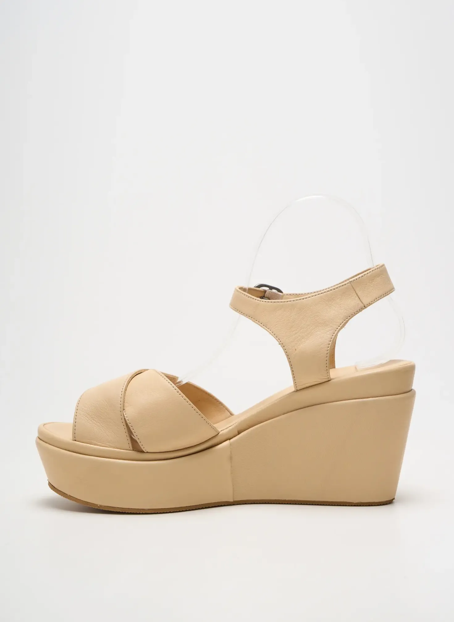 Sandales/nu Pieds Cafe Noir Beige Talon De 7 À 9cm