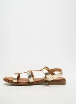 Sandales/nu Pieds Carla Tortosa Or Talon Plat Jusqu'à 3cm