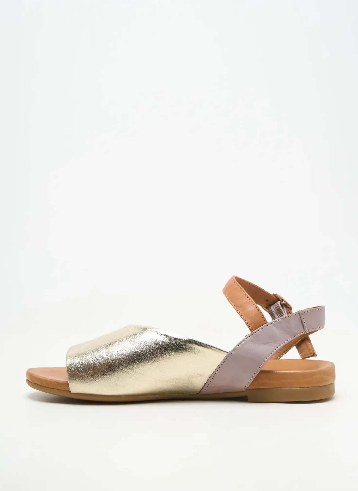 Sandales/nu Pieds Coco Et Abricot Or Talon Plat Jusqu'à 3cm