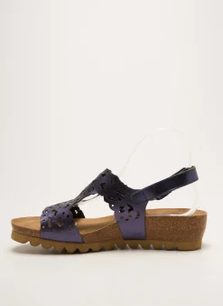 Sandales/nu Pieds Dorking Bleu Talon De 4 À 6cm