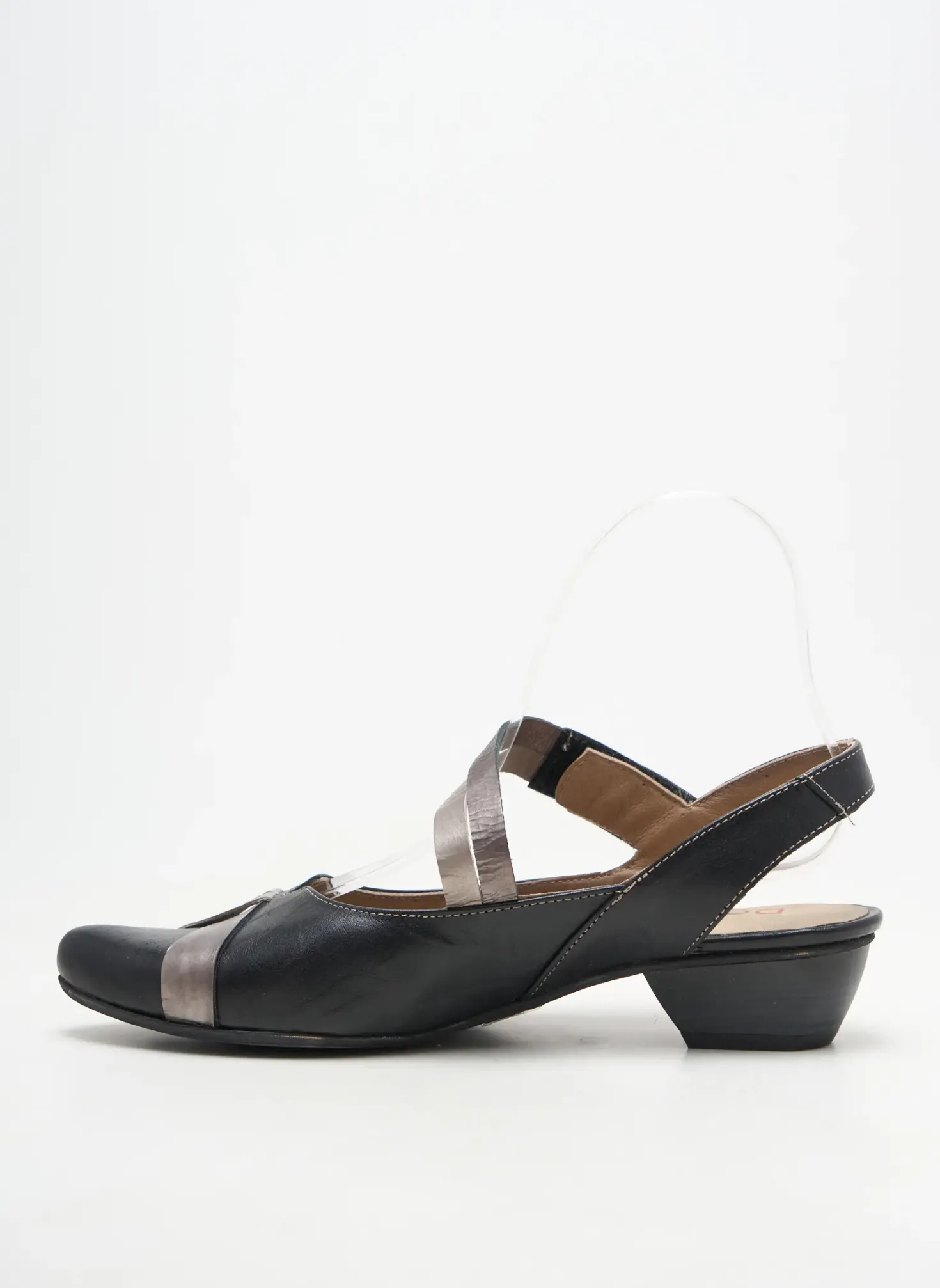 Sandales/nu Pieds Dorking Noir Talon De 4 À 6cm