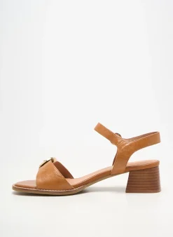 Sandales/nu Pieds Emilie Karston Marron Talon De 4 À 6cm