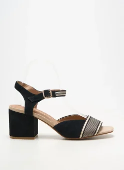Sandales/nu Pieds Emilie Karston Noir Talon De 7 À 9cm