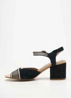 Sandales/nu Pieds Emilie Karston Noir Talon De 7 À 9cm