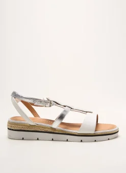 Sandales/nu Pieds Emilie Karston Argent Talon De 4 À 6cm