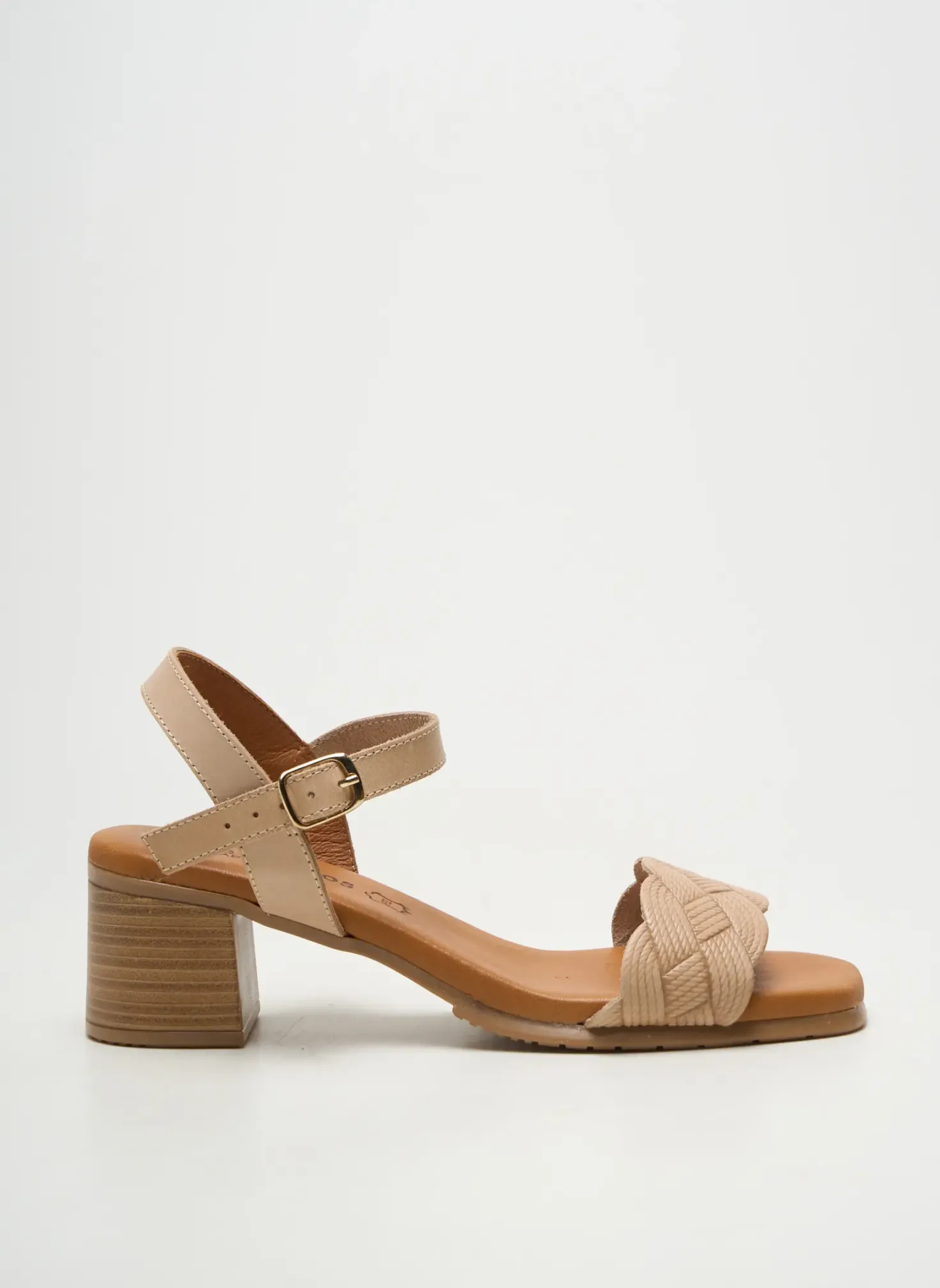 Sandales/nu Pieds Eva Frutos Beige Talon De 4 À 6cm