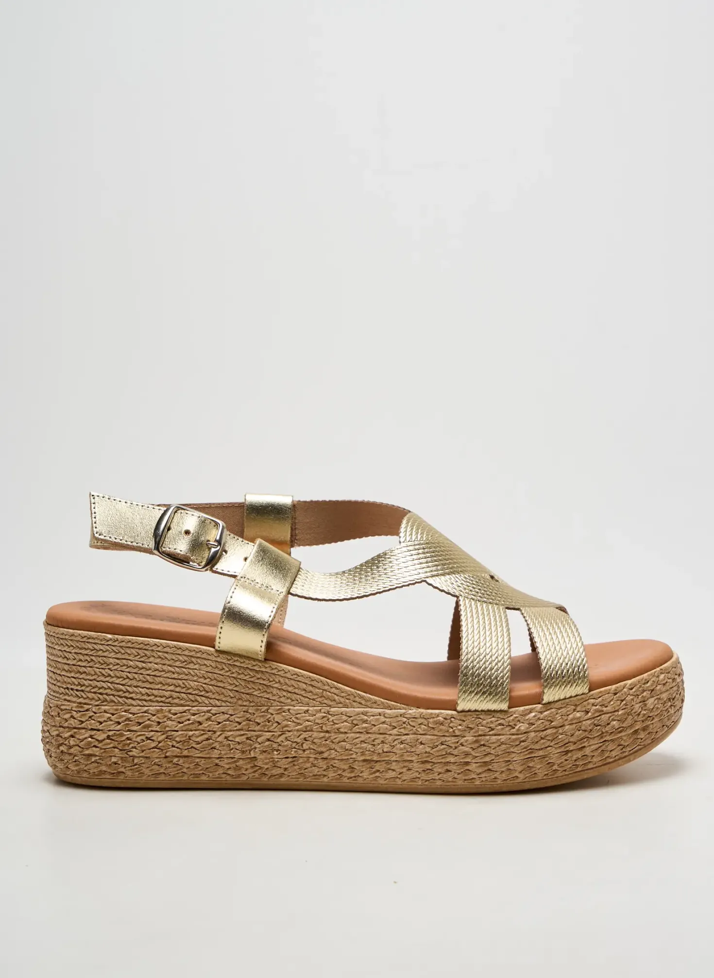 Sandales/nu Pieds Eva Frutos Or Talon De 7 À 9cm