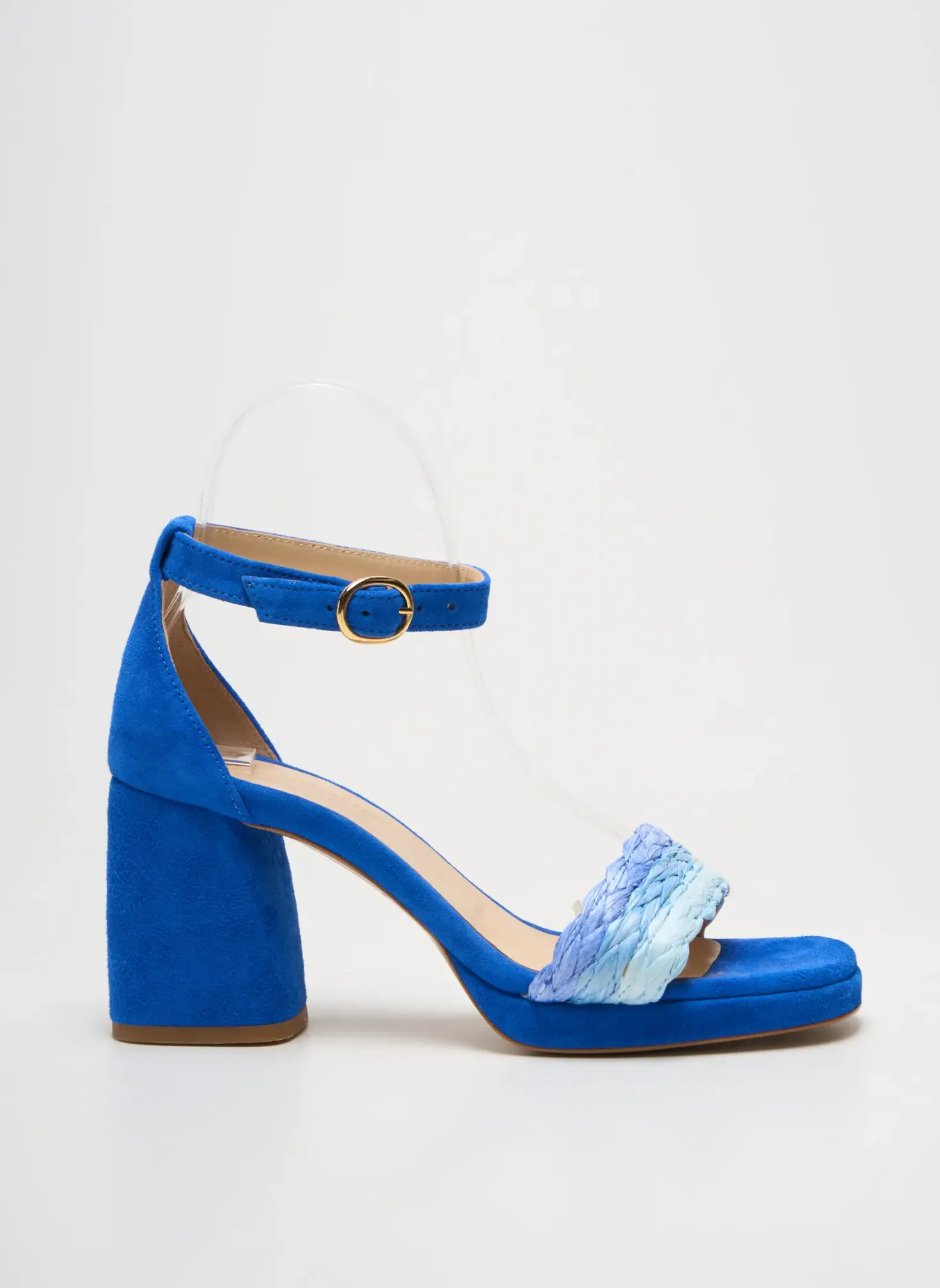 Sandales/nu Pieds Fabienne Chapot Bleu Talon De 7 À 9cm