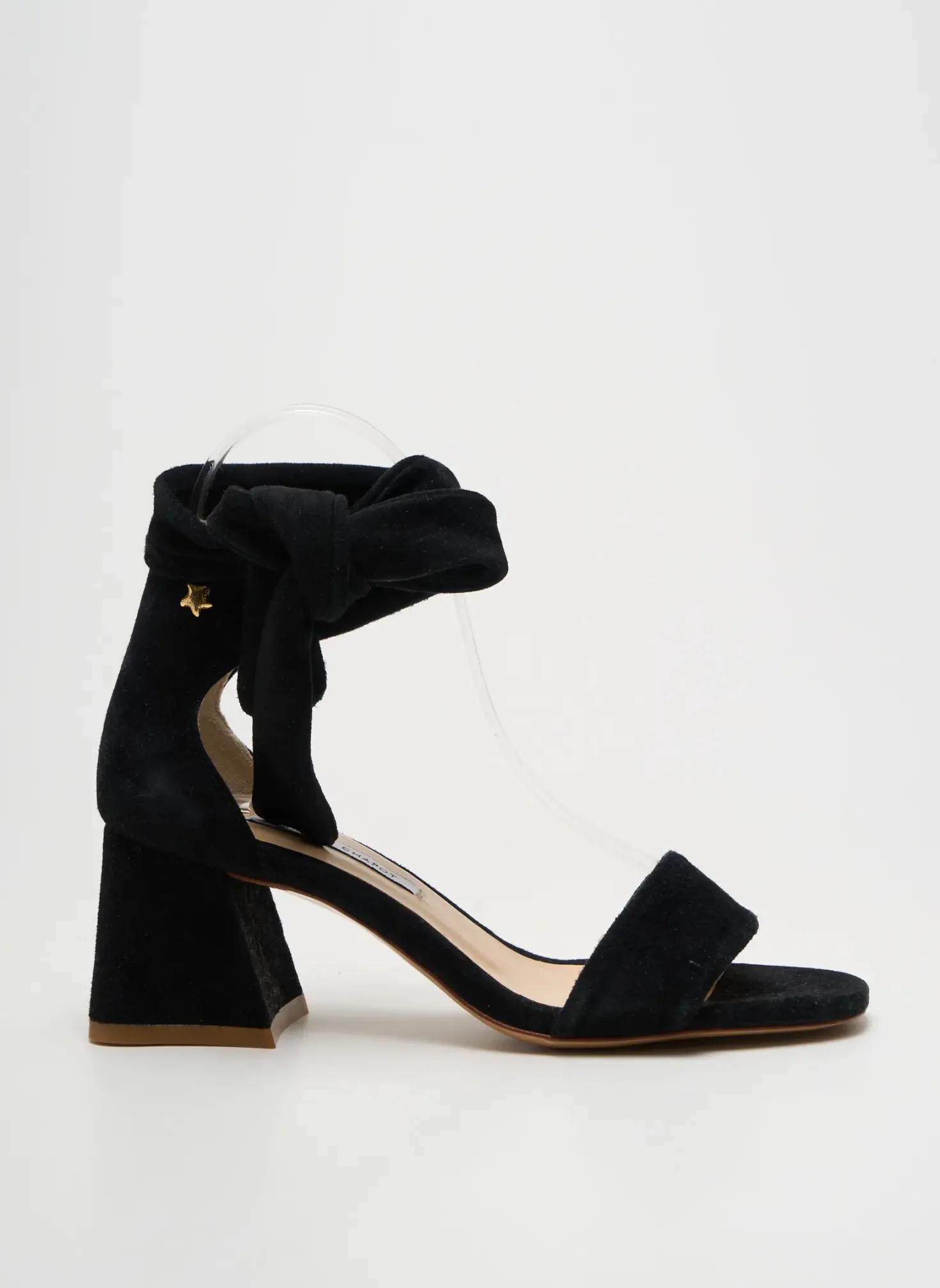 Sandales/nu Pieds Fabienne Chapot Noir Talon De 4 À 6cm