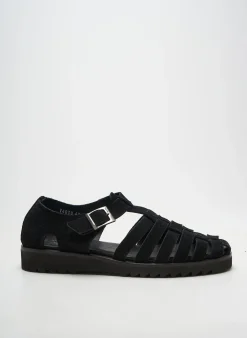 Sandales/nu Pieds Fratelli Vanni Noir Bout Rond