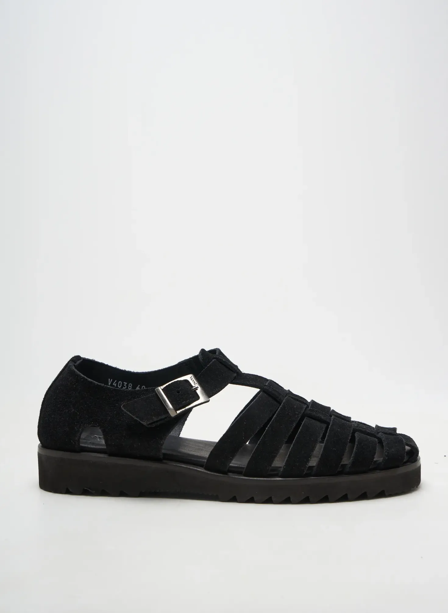 Sandales/nu Pieds Fratelli Vanni Noir Bout Rond