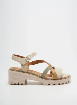 Sandales/nu Pieds Fugitive By Francesco Rossi Beige Talon De 4 À 6cm