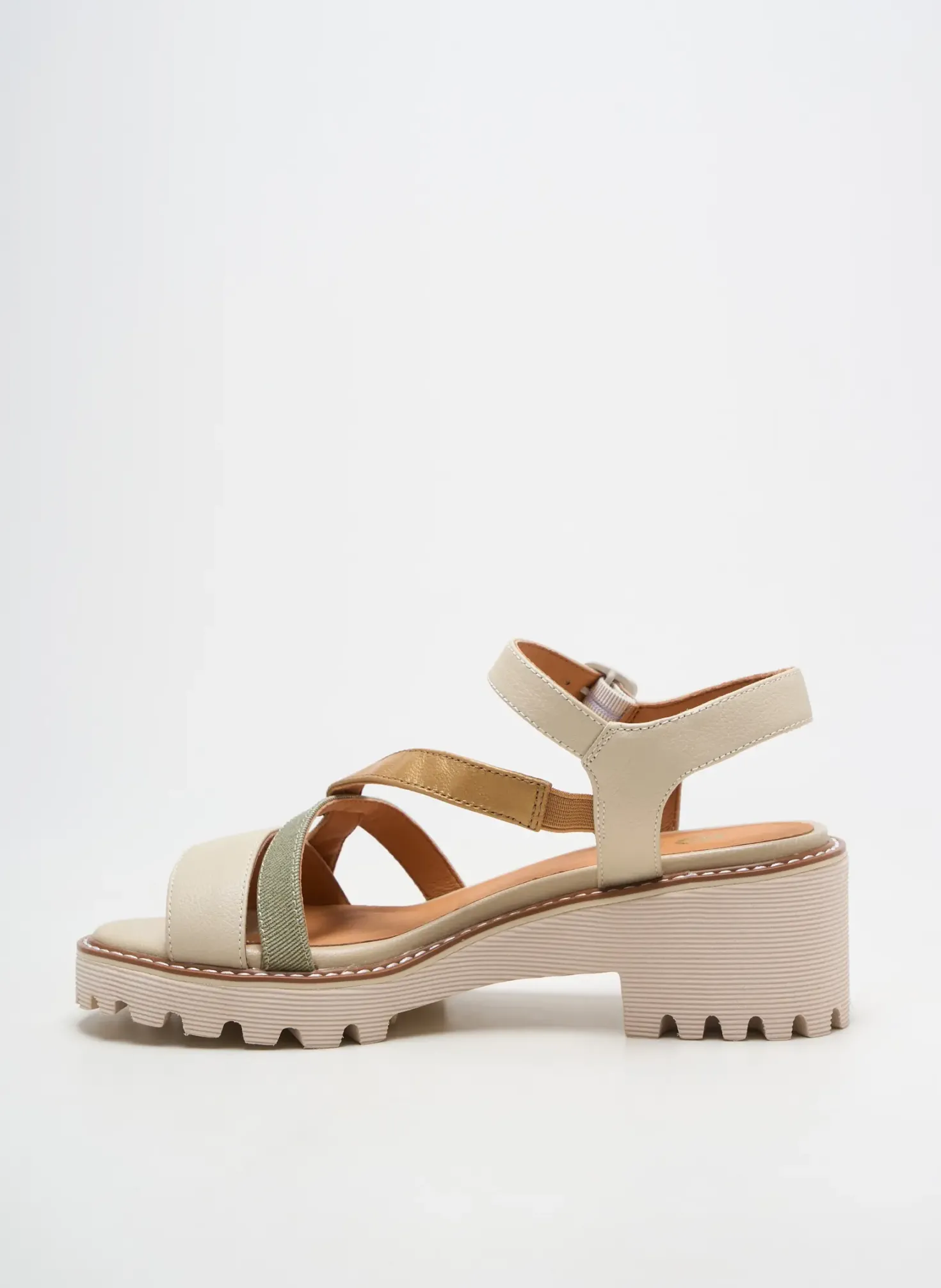 Sandales/nu Pieds Fugitive By Francesco Rossi Beige Talon De 4 À 6cm