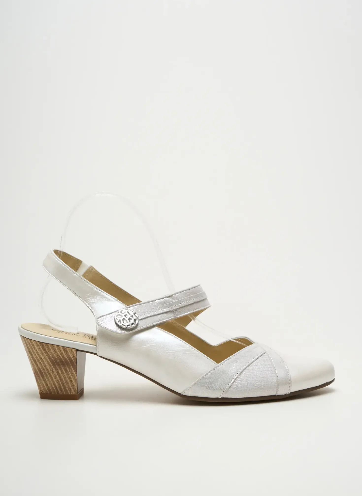 Sandales/nu Pieds Geo-reino Argent Talon De 4 À 6cm