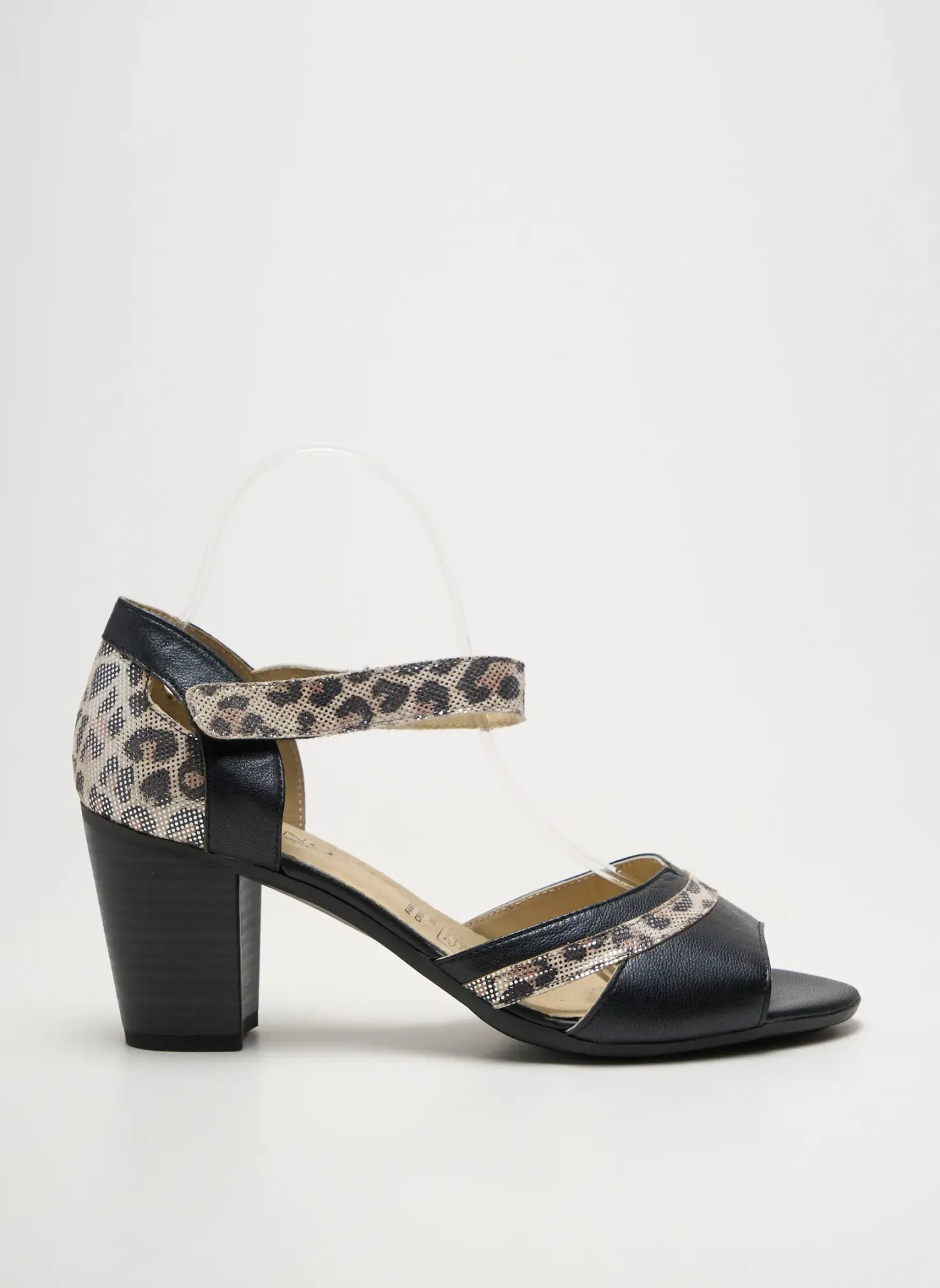 Sandales/nu Pieds Geo-reino Noir Talon De 7 À 9cm