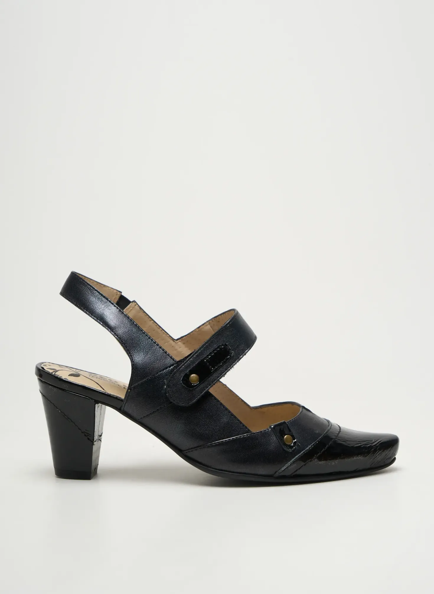 Sandales/nu Pieds Geo-reino Noir Talon De 4 À 6cm