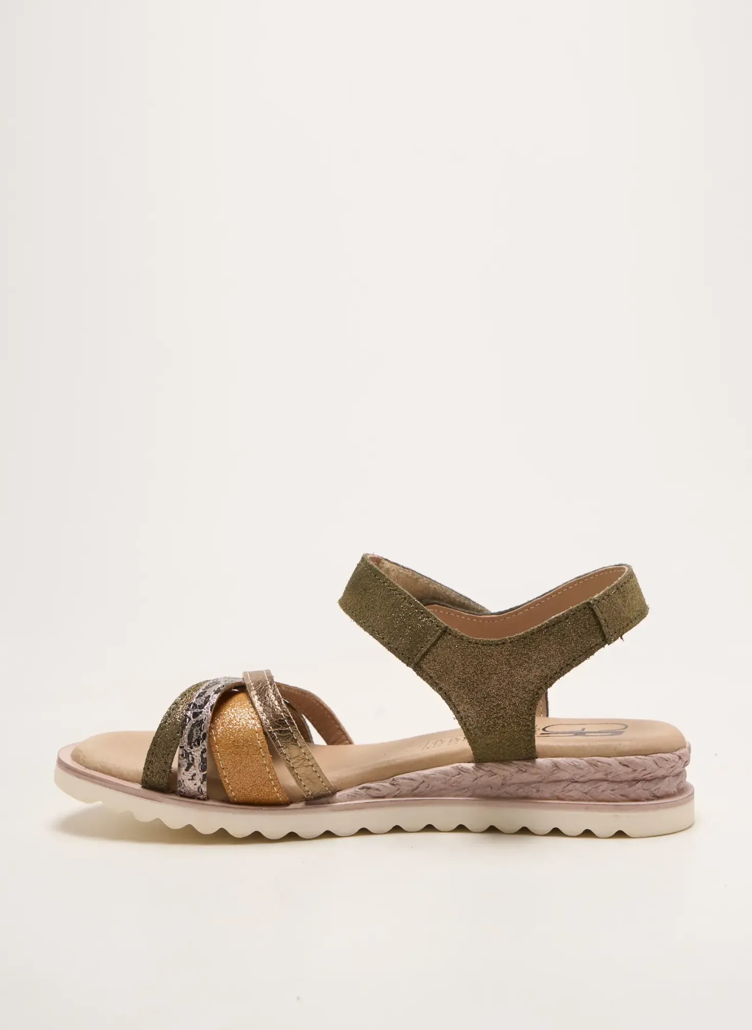 Sandales/nu Pieds Geo-reino Vert Talon Plat Jusqu'à 3cm