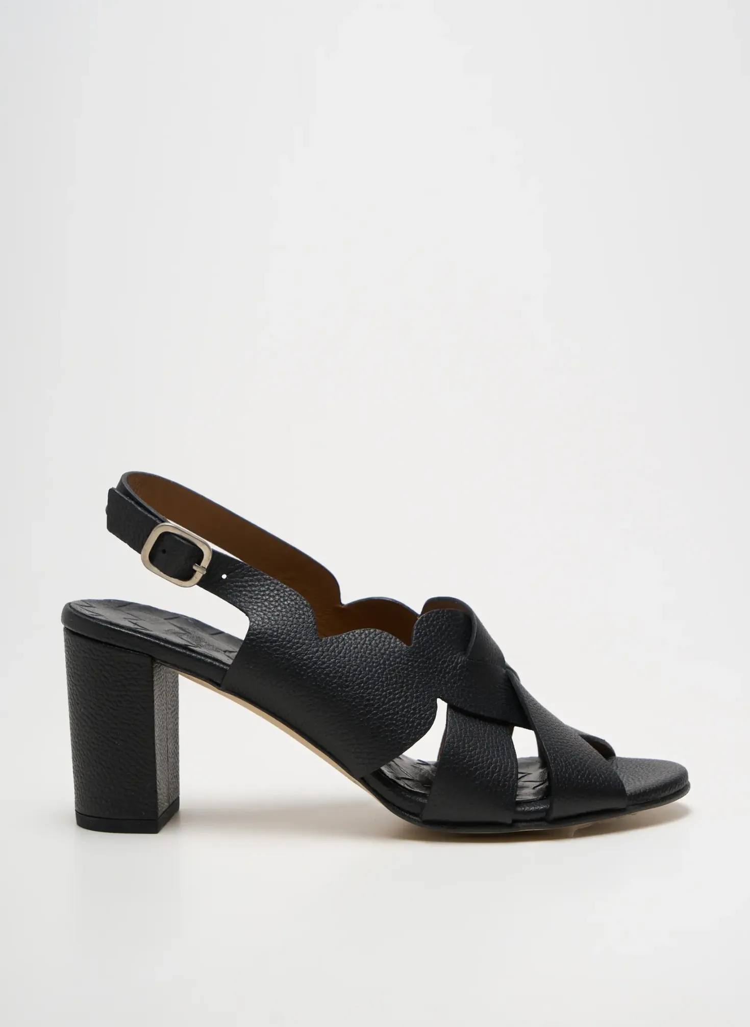 Sandales/nu Pieds Jhay Noir Talon De 7 À 9cm