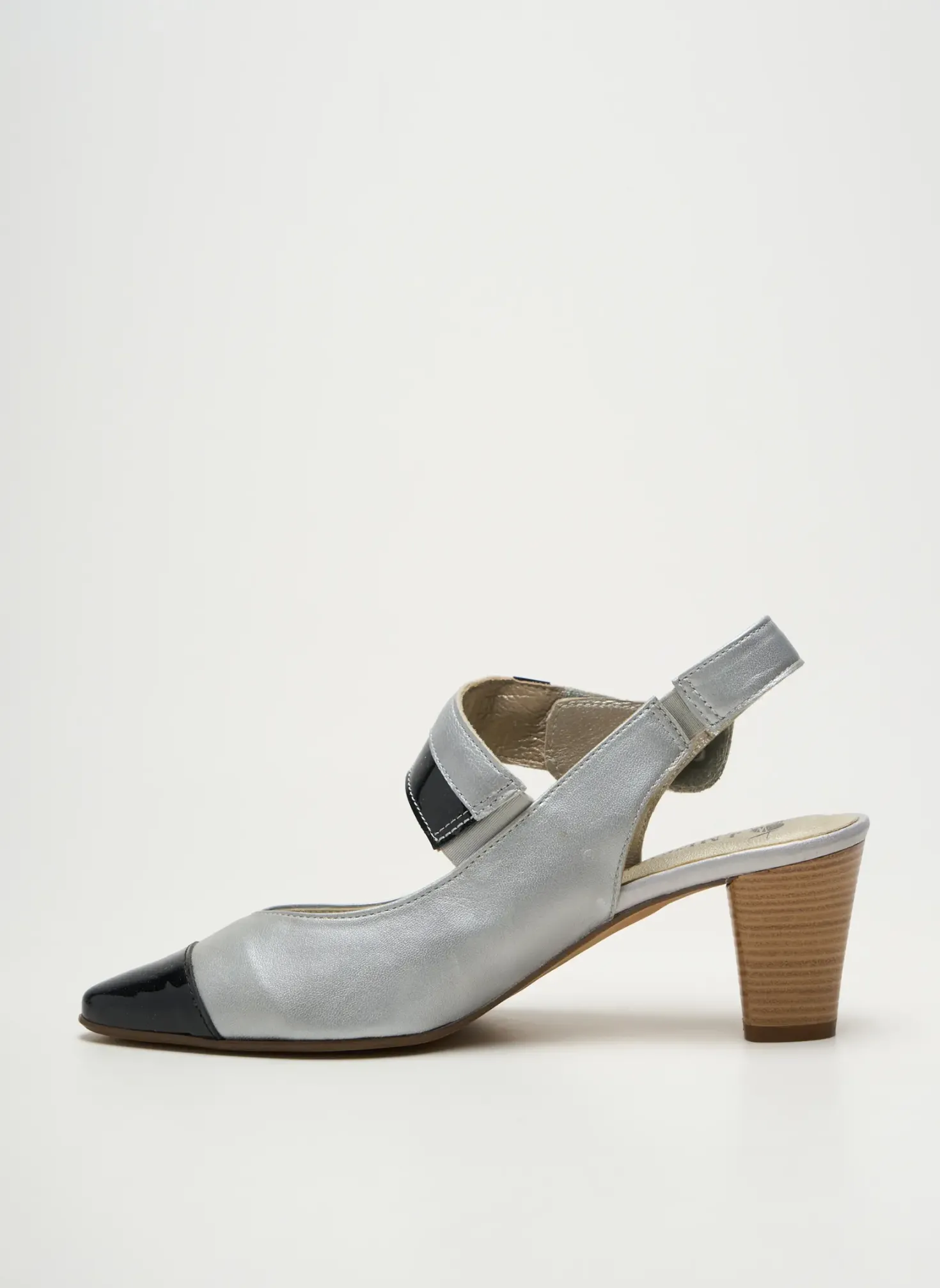 Sandales/nu Pieds J.metayer Argent Talon De 4 À 6cm