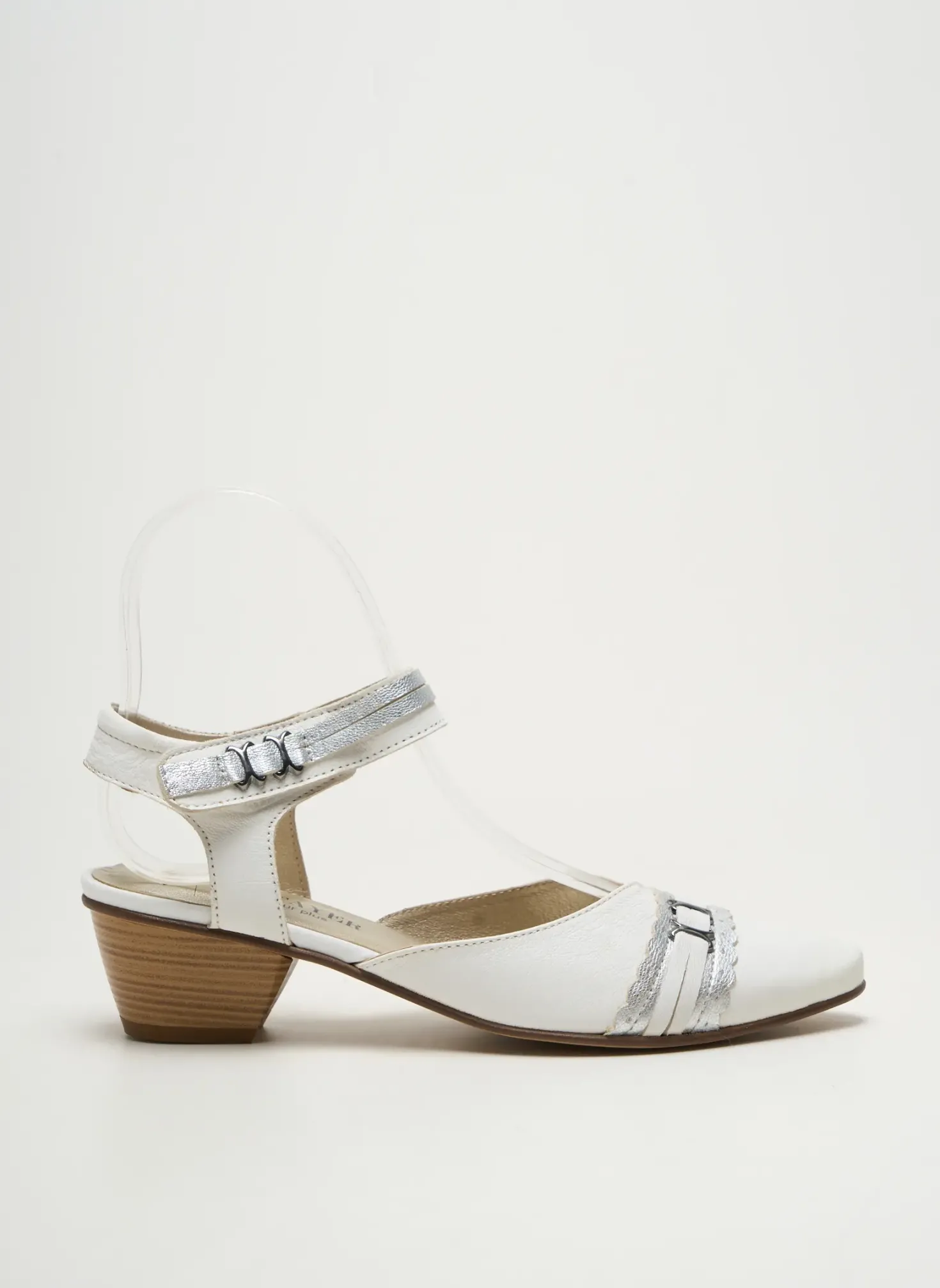 Sandales/nu Pieds J.metayer Argent Talon De 4 À 6cm