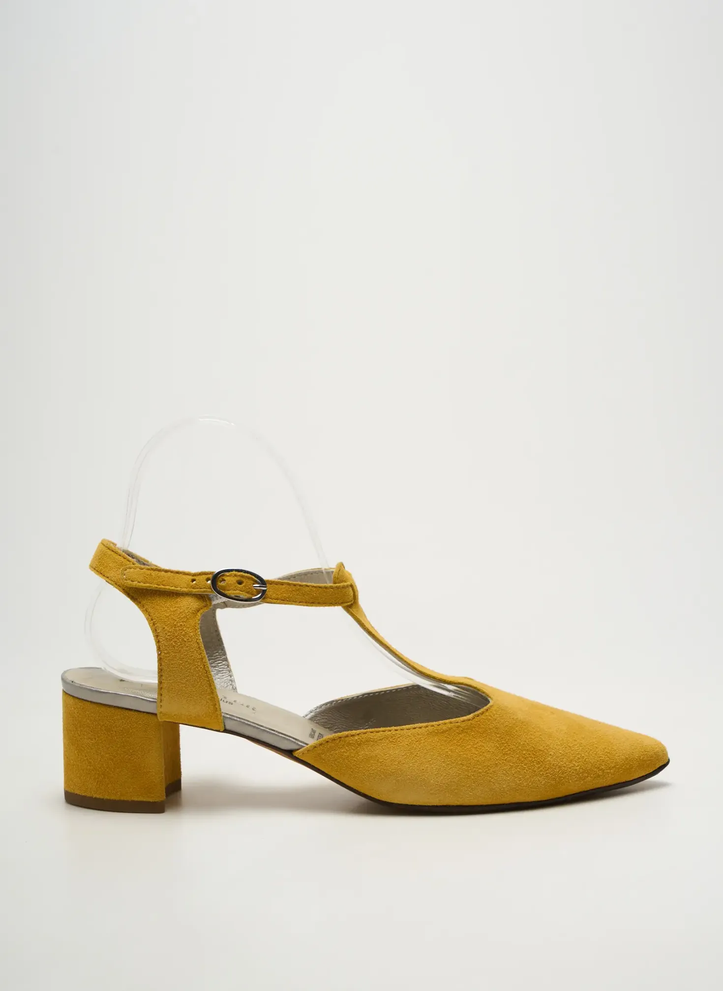 Sandales/nu Pieds J.metayer Jaune Talon De 4 À 6cm
