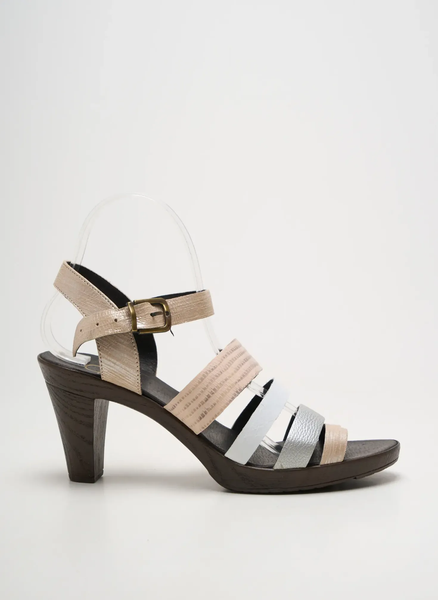 Sandales/nu Pieds Karston Beige Talon De 7 À 9cm