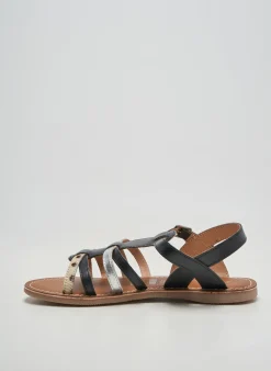Sandales/nu Pieds L'atelier Tropézien Noir Talon Plat Jusqu'à 3cm