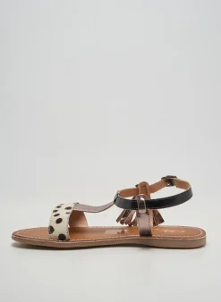 Sandales/nu Pieds L'atelier Tropézien Noir Talon Plat Jusqu'à 3cm